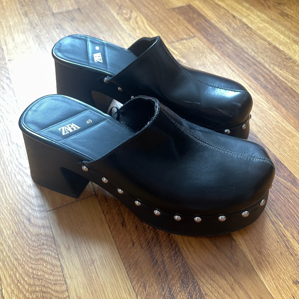 Closed Toe Mule Mid Heel Clog Zara